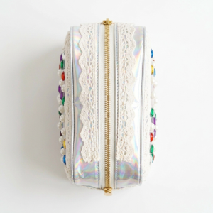 The Aurora Lace & Gem Shaker Vanity Case — meshy-edit view